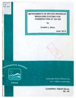 Improvements in moving sprinkler irrigation systems for conservation of water