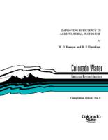 Improving efficiency in agricultural water use