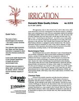 Domestic water quality criteria