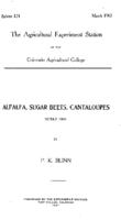 Alfalfa, sugar beets, cantaloupes : notes 1906
