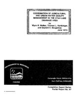 Coordination of agricultural and urban water quality management in the Utah Lake drainage area