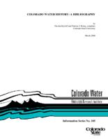 Colorado water history : a bibliography
