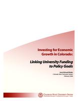 Investing for economic growth in Colorado : linking university funding to policy goals