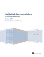 Highlights & recommendations of the declining enrollment study
