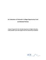 An evaluation of Colorado's College opportunity fund and related policies
