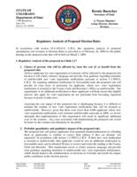 Regulatory analysis of proposed election rules