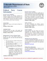 Political party caucus information