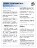 Mail ballot elections