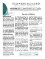 Matching supervision to clients' risk status