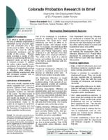 Improving the employment rates of ex-prisoners under parole
