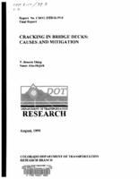Cracking in bridge decks : causes and mitigation