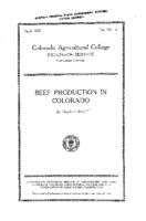 Beef production in Colorado