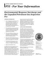 Environmental response surcharge and the liquefied petroleum gas inspection fee