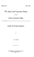 Farm butter making