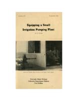 Equipping a small irrigation pumping plant