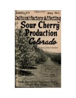 Cultural factors affecting sour cherry production in Colorado