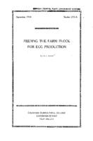 Feeding the farm flock for egg production