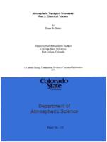 Atmospheric transport processes. Part 2. Chemical tracers