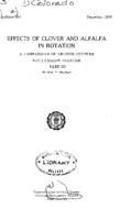 Effects of clover and alfalfa : a comparison of legume culture with fallow culture