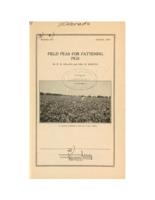Field peas for fattening pigs