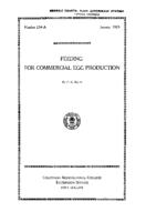 Feeding for commercial egg production
