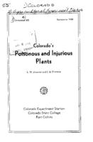 Colorado's poisonous and injurious plants