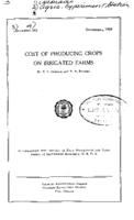 Cost of producing crops on irrigated farms