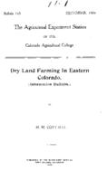 Dry land farming in eastern Colorado
