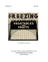 Freezing vegetables and fruits
