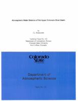 Atmospheric water balance of the upper Colorado River basin