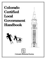 Colorado certified local government handbook