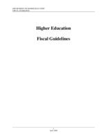 Higher education fiscal guidelines