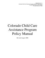 Colorado Child Care Assistance Program policy manual