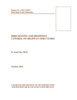Bird nesting and droppings control on highway structures