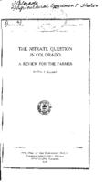 The nitrate question in Colorado : a review for the farmer