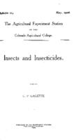 Insects and insecticides