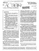 Calf diarrhea : its prevention