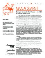 Caring for livestock after disaster