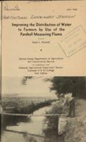 Improving the distribution of water to farmers by use of the Parshall measuring flume