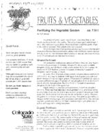 Fertilizing the vegetable garden