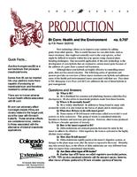 Bt corn : health and the environment