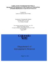 Compilation of workshop materials : Workshop for an Assessment of the Present and Potential Role of Weather Modification in Agricultural Production, held at Colorado State University, Ft. Collins, Colorado, July 15-18, 1975
