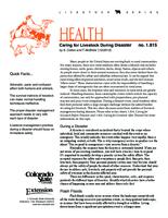 Caring for livestock during disaster
