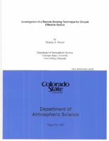 Investigation of a remote sensing technique for droplet effective radius
