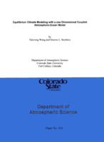 Equilibrium climate modeling with a one dimensional coupled atmosphere-ocean model
