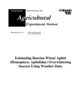 Estimating Russian wheat aphid, homoptera: aphididae, overwintering success using weather data