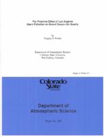 The potential effect of Los Angeles Basin pollution on Grand Canyon air quality