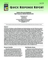 Business recovery related to high-frequency natural hazard events