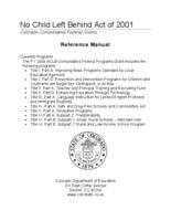 No Child Left Behind Act of 2001 reference manual