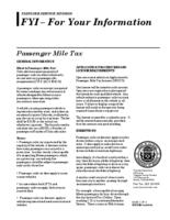 Passenger mile tax